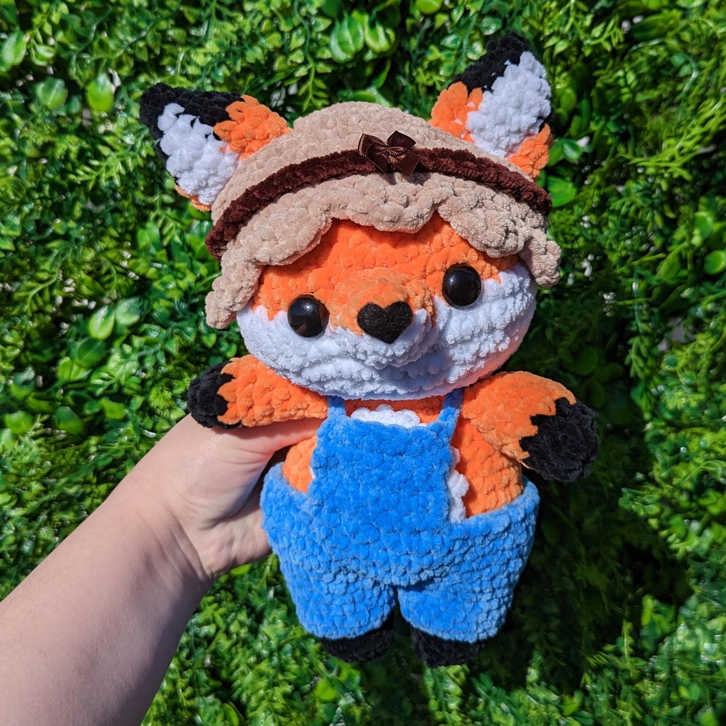 Farmer Fox in Overalls Crochet Pattern // NOT PHYSICAL ITEM