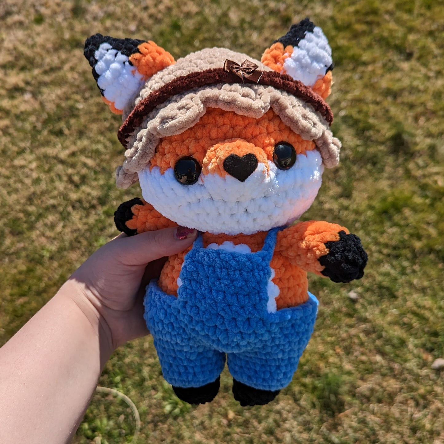 Farmer Fox in Overalls Crochet Pattern // NOT PHYSICAL ITEM