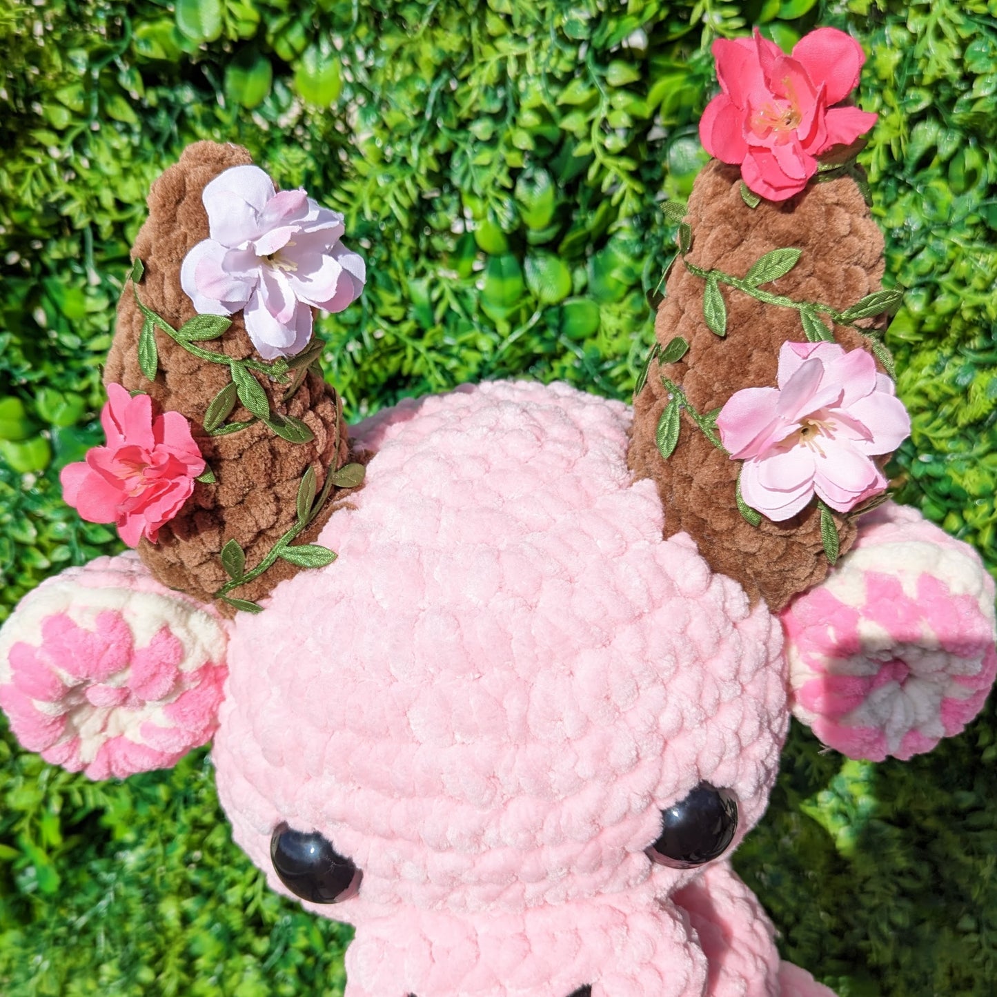 Jumbo Sakura Cherry Blossom Baphomet Goat Crochet Plushie [Archived]