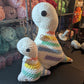 Jumbo Pastel Rainbow TRex Dinosaur Crochet Plushie