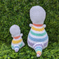 Jumbo Pastel Rainbow TRex Dinosaur Crochet Plushie [Archived]