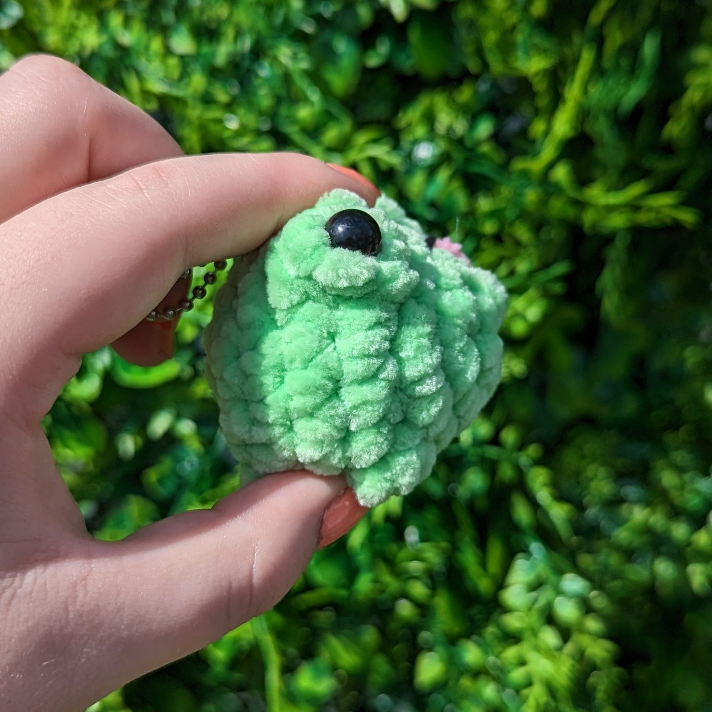 Pocket Frog Crochet Plush Keychain