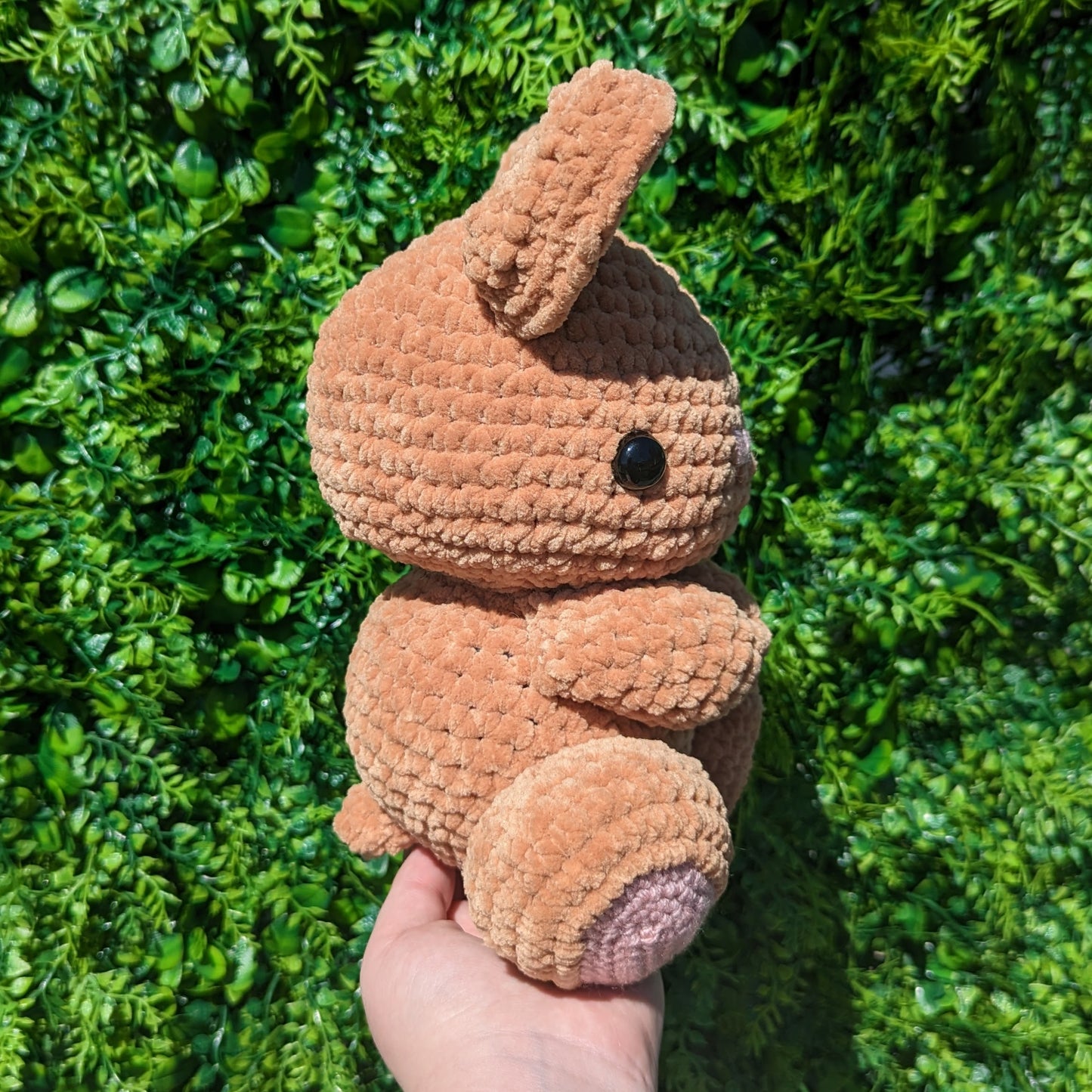 Sitting Honey Bunny Crochet Plushie
