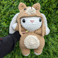 Jumbo Bunny in Teddy Outfit Crochet Plushie (removable hat) [Archived]