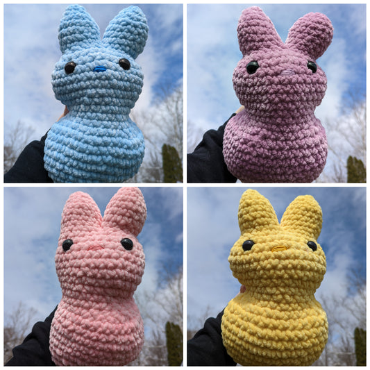 Jumbo Peep Bunny Crochet Plushie