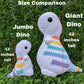 Jumbo Pastel Rainbow TRex Dinosaur Crochet Plushie [Archived]