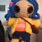 Peluche de crochet de niña con ojos de botón gigante (accesorios removibles) [Archivado]