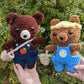 Nature Bears in Overalls Crochet Pattern // NOT PHYSICAL ITEM