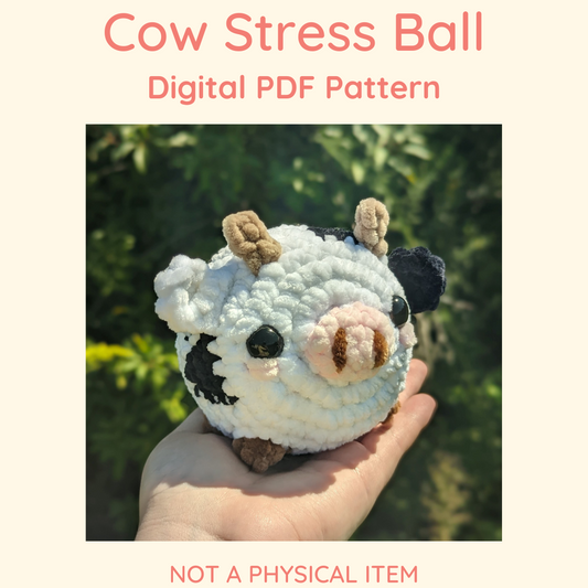 Cow Ball Crochet Pattern // NOT PHYSICAL ITEM